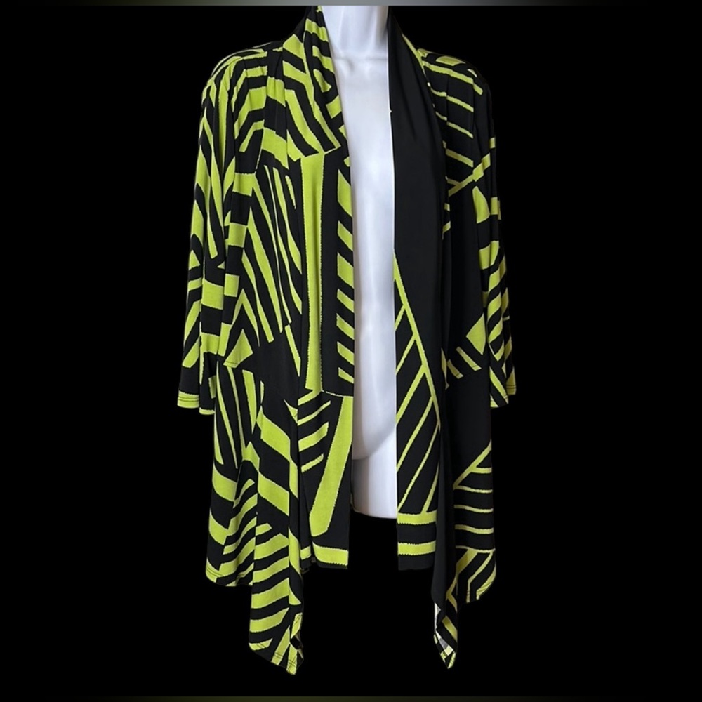 Frank Lyman Design Neon Asymmetrical Cardigan Size 16